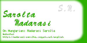 sarolta madarasi business card